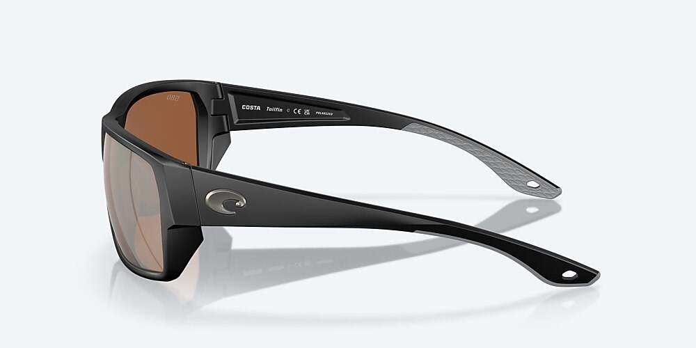 Costa Del Mar Tailfin - Matte Black - Copper Silver Mirror Polarized Glass (580G)