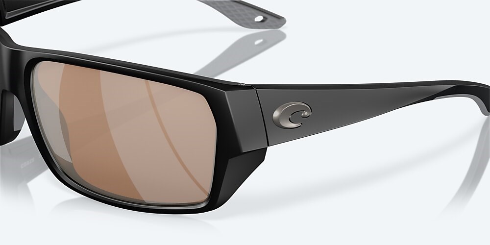 Costa Del Mar Tailfin - Matte Black - Copper Silver Mirror Polarized Glass (580G)