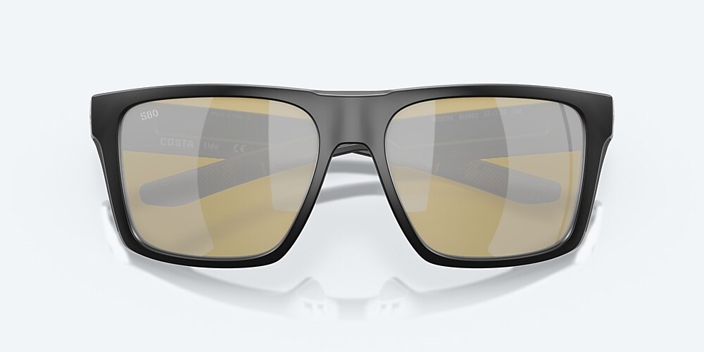 Costa Del Mar Lido - Matte Black - Sunrise Silver Mirror Polarized Glass (580G)