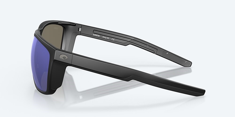 Costa Del Mar Ferg XL - Matte Black - Blue Mirror Polarized Glass (580G)