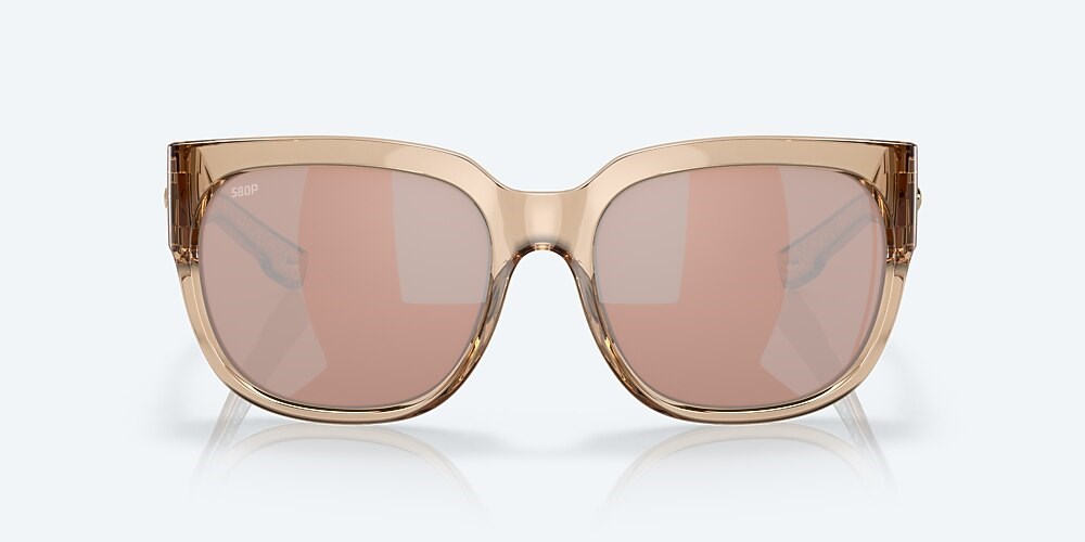 Costa Del Mar Waterwoman 2 - Shiny Blonde Crystal - Copper Silver Mirror Polarized Polycarbonate (580P)