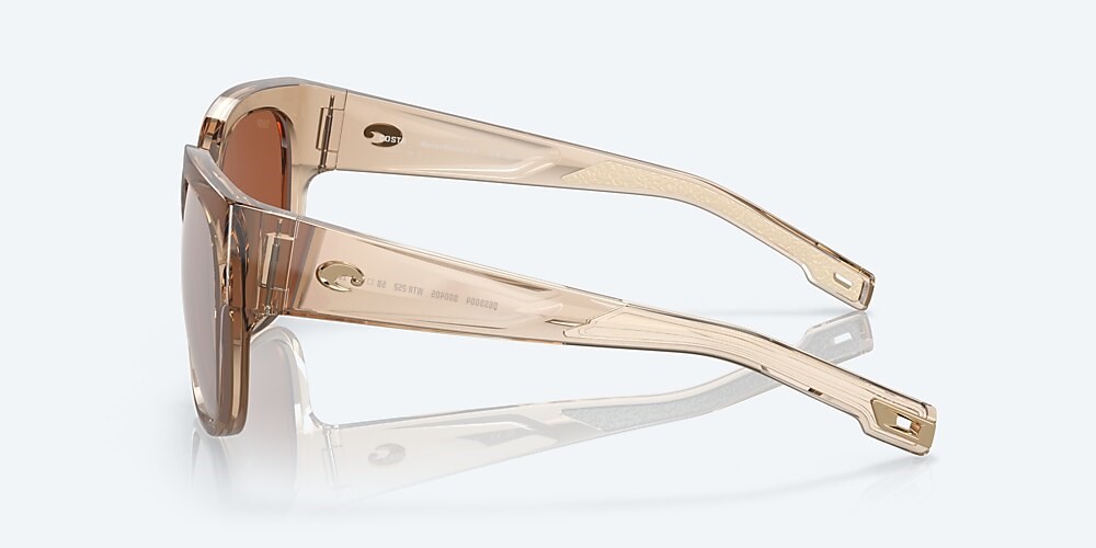 Costa Del Mar Waterwoman 2 - Shiny Blonde Crystal - Copper Silver Mirror Polarized Polycarbonate (580P)