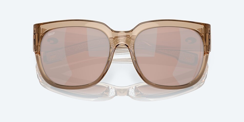 Costa Del Mar Waterwoman 2 - Shiny Blonde Crystal - Copper Silver Mirror Polarized Polycarbonate (580P)