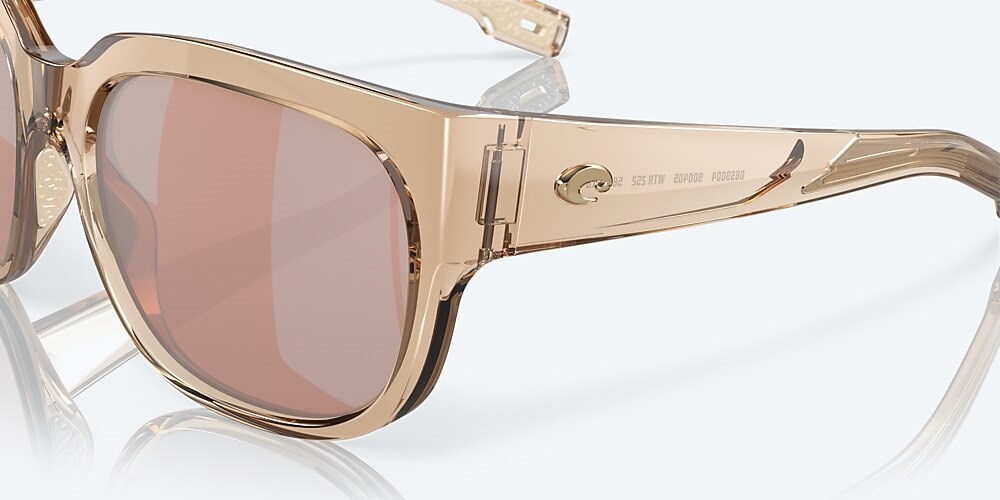 Costa Del Mar Waterwoman 2 - Shiny Blonde Crystal - Copper Silver Mirror Polarized Polycarbonate (580P)
