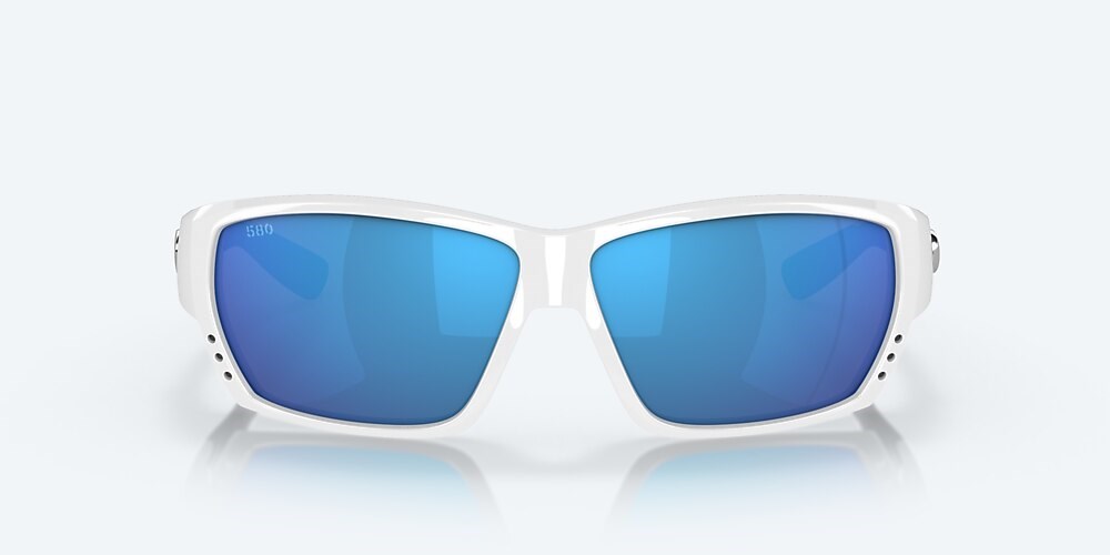 Costa Del Mar Tuna Alley - White - Blue Mirror Polarized Glass (580G)