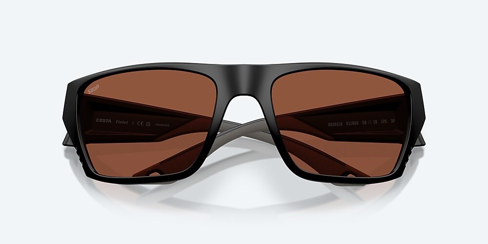 Costa Del Mar Finlet - Matte Black - Copper Polarized Polycarbonate (580P)