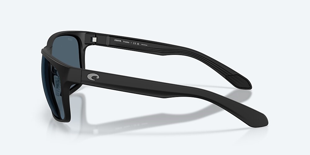 Costa Del Mar Trades - Matte Black - Gray Polarized Polycarbonate (580P)