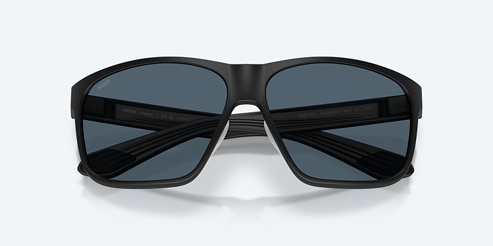 Costa Del Mar Trades - Matte Black - Gray Polarized Polycarbonate (580P)
