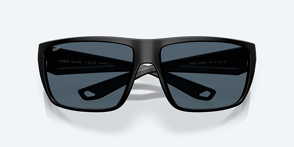 Costa Del Mar Fly Line - Matte Black - Gray Polarized Polycarbonate (580P)