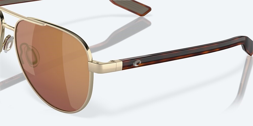 Costa Del Mar Peli - Brushed Gold - Gold Mirror Polarized Glass (580G)