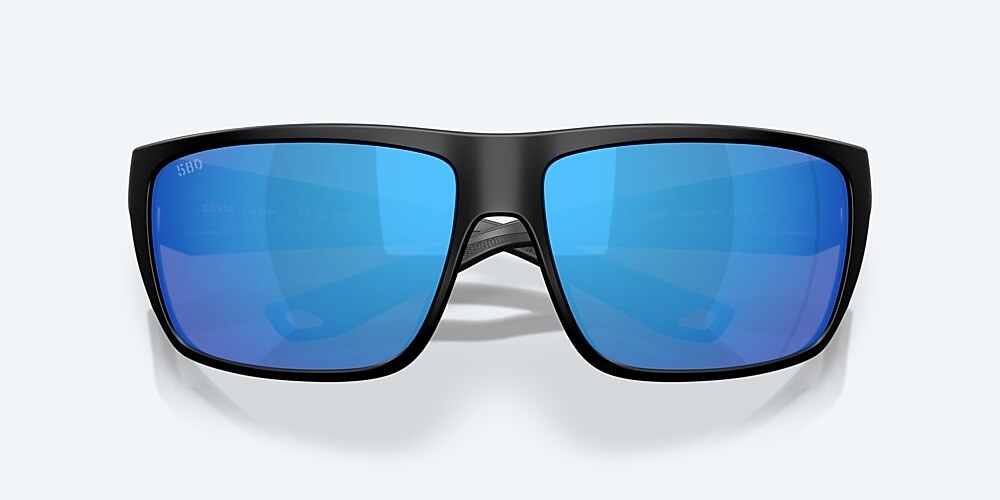 Costa Del Mar Fly Line - Matte Black - Blue Mirror Polarized Glass (580G)