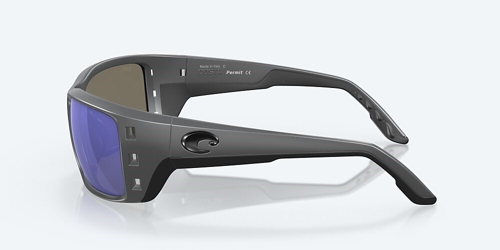 Costa Del Mar Permit - Matte Gray - Blue Mirror Polarized Glass (580G)