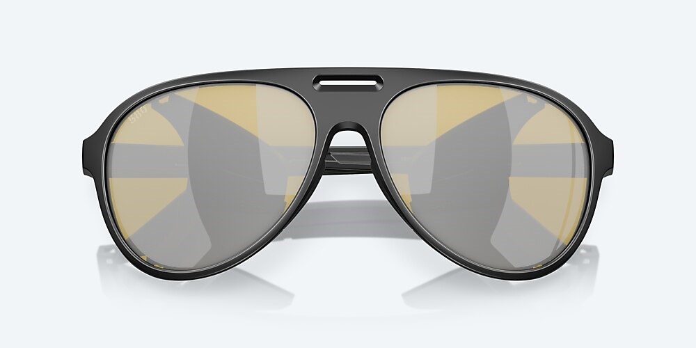 Costa Del Mar Grand Catalina - Matte Black - Sunrise Silver Mirror Polarized Glass (580G)