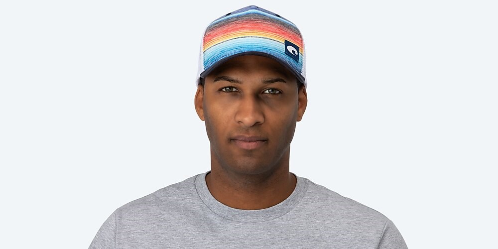Costa Del Mar Baja Stripe Trucker - Blue