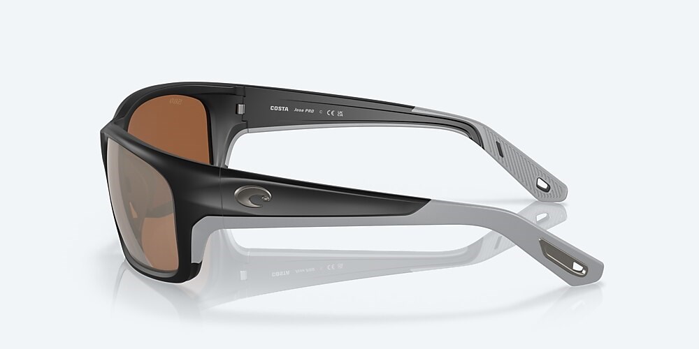 Costa Del Mar Jose PRO - Matte Black - Copper Silver Mirror Polarized Glass (580G)