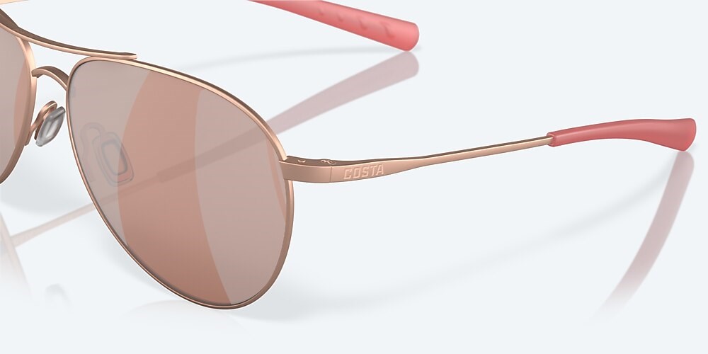 Costa Del Mar Piper - Satin Rose Gold - Copper Silver Mirror Polarized Polycarbonate (580P)