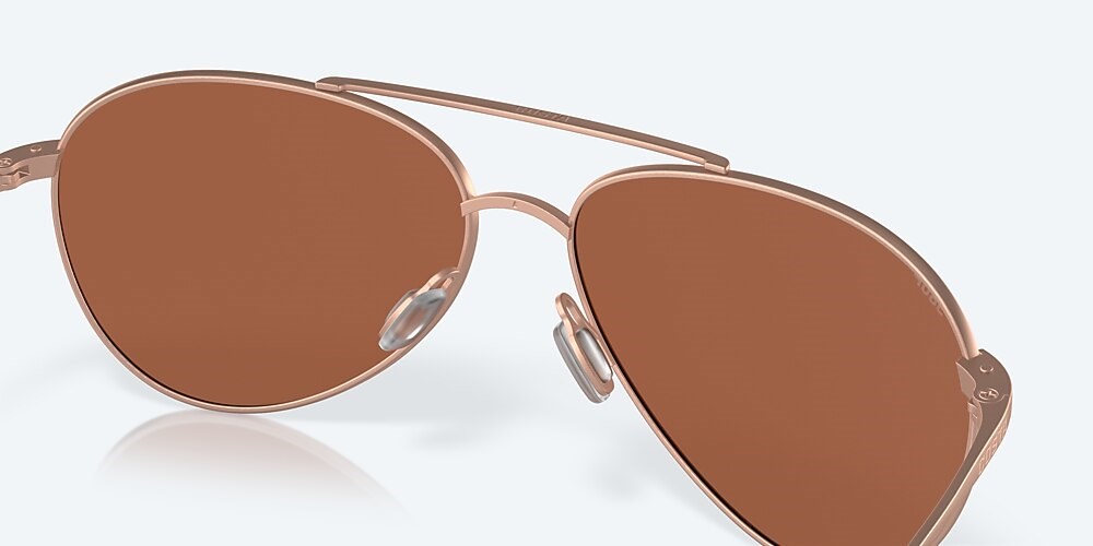 Costa Del Mar Piper - Satin Rose Gold - Copper Silver Mirror Polarized Polycarbonate (580P)