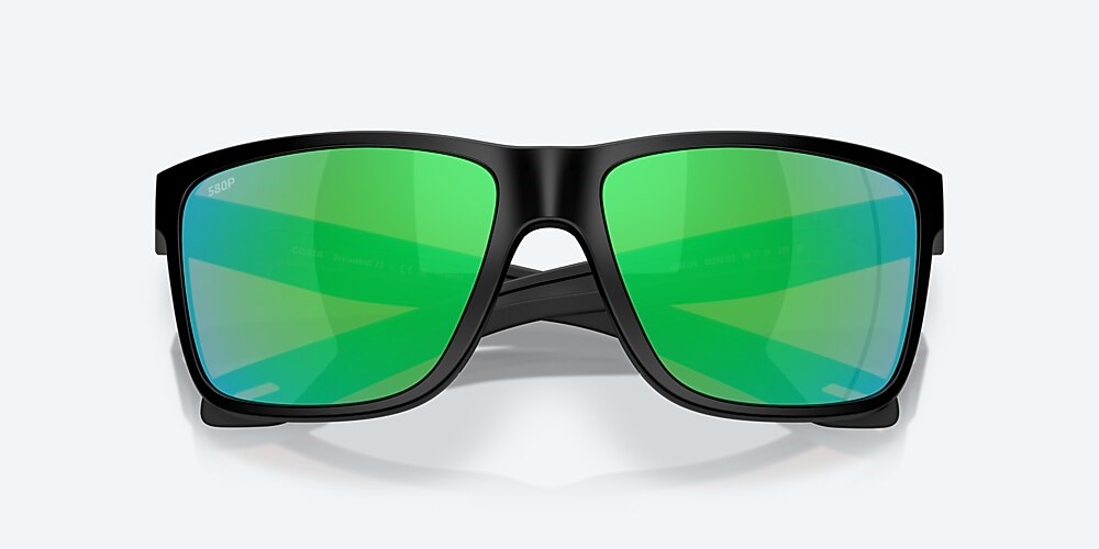 Costa Del Mar Broadbill II - Matte Black - Green Mirror Polarized Polycarbonate (580P)