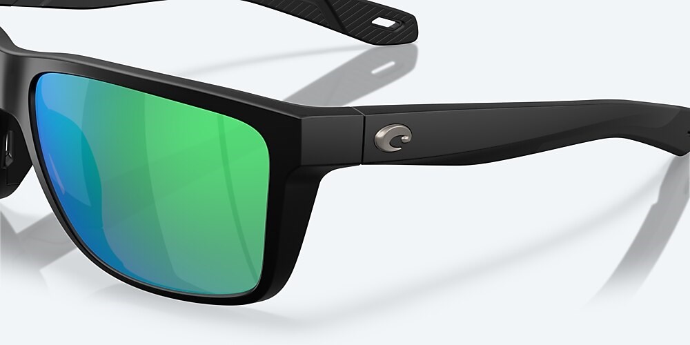 Costa Del Mar Broadbill II - Matte Black - Green Mirror Polarized Polycarbonate (580P)