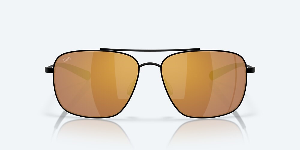 Costa Del Mar Canaveral - Satin Black - Gold Mirror Polarized Glass (580G)