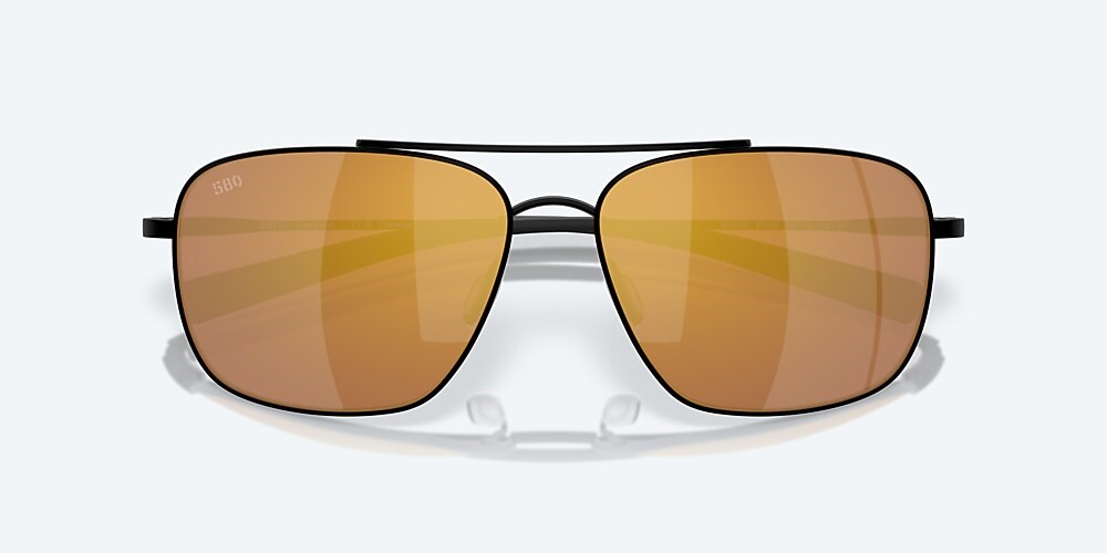Costa Del Mar Canaveral - Satin Black - Gold Mirror Polarized Glass (580G)