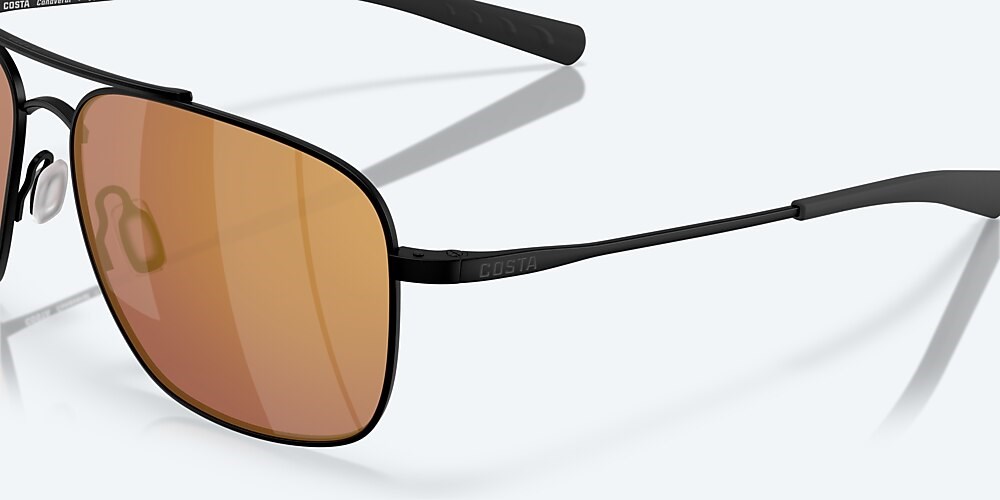 Costa Del Mar Canaveral - Satin Black - Gold Mirror Polarized Glass (580G)