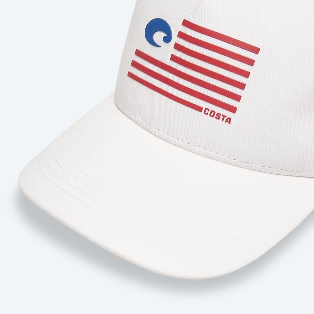 Costa Del Mar Twill Trucker Pride Logo - White