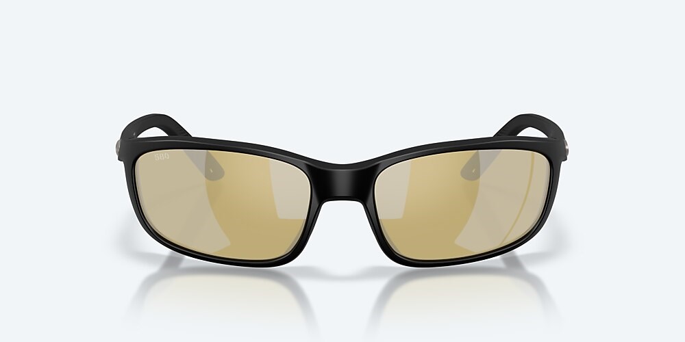 Costa Del Mar Brine II - Matte Black - Sunrise Silver Mirror Polarized Glass (580G)