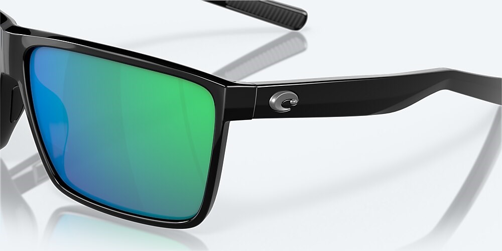 Costa Del Mar Rincon - Shiny Black - Green Mirror Polarized Polycarbonate (580P)