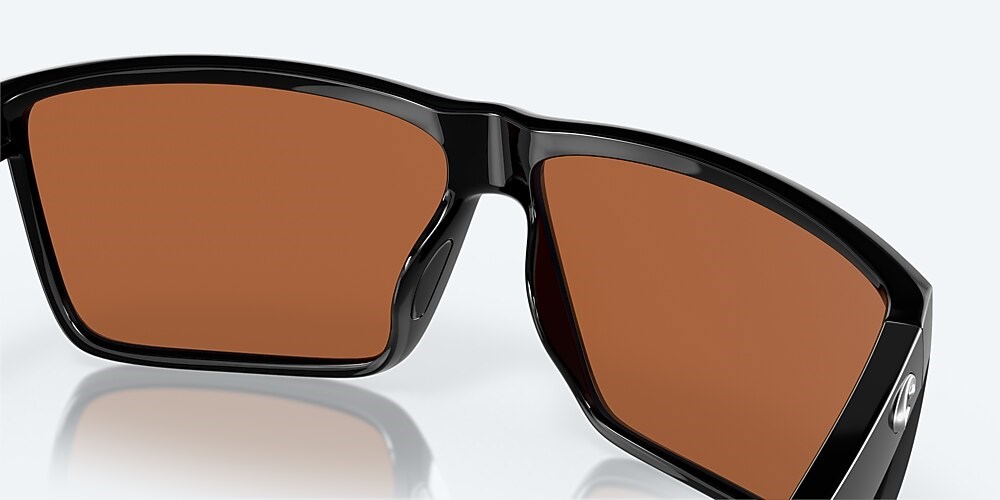 Costa Del Mar Rincon - Shiny Black - Green Mirror Polarized Polycarbonate (580P)