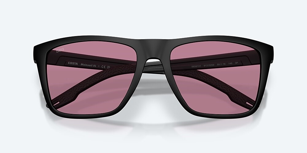 Costa Del Mar Mainsail XL - Matte Black - Rose Polarized Polycarbonate (580P)