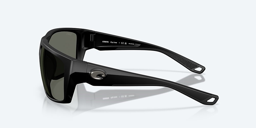 Costa Del Mar Fly Line - Matte Black - Gray Polarized Glass (580G)