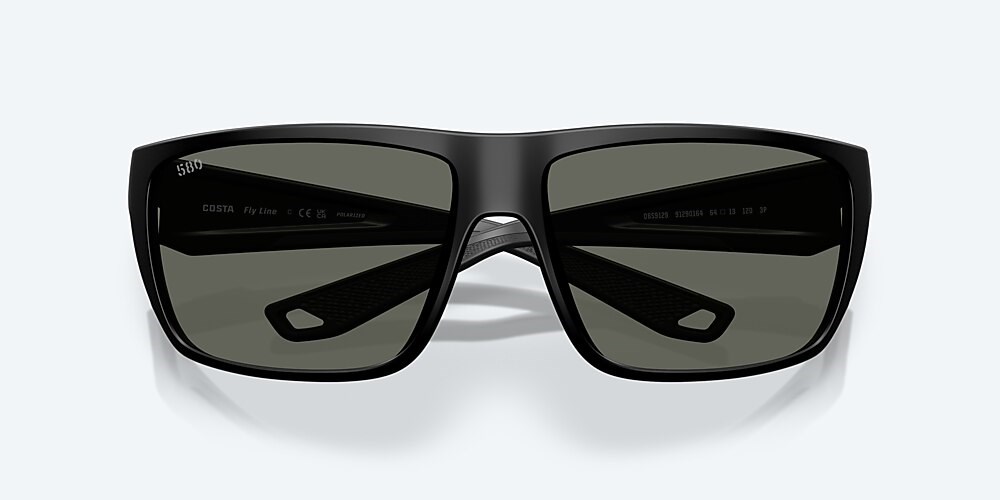 Costa Del Mar Fly Line - Matte Black - Gray Polarized Glass (580G)