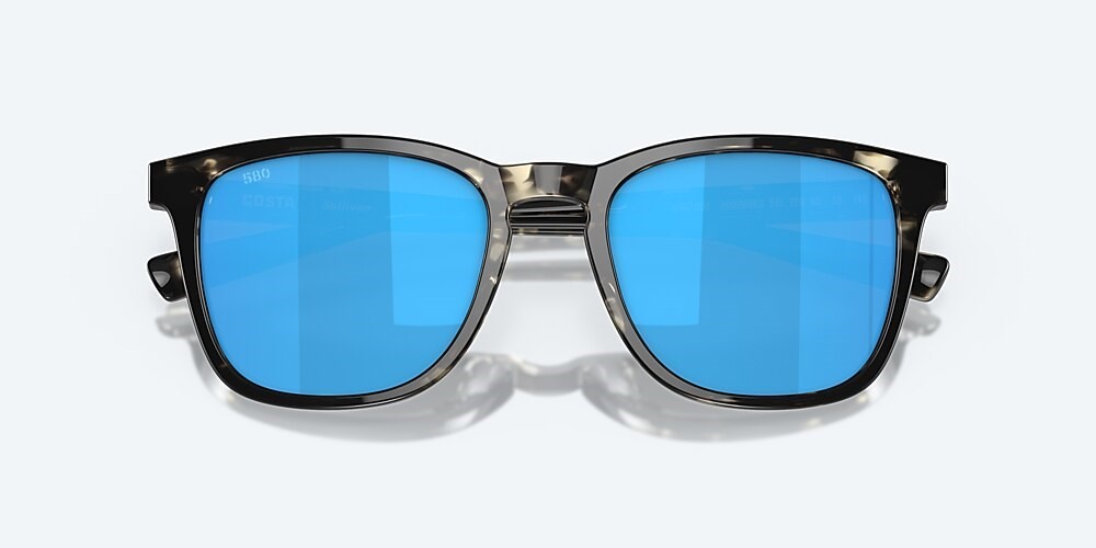 Costa Del Mar Sullivan - Shiny Black Kelp - Blue Mirror Polarized Glass (580G)