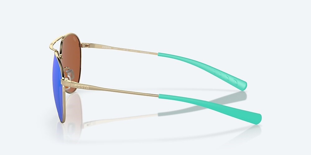 Costa Del Mar Piper - Shiny Gold - Green Mirror Polarized Polycarbonate (580P)