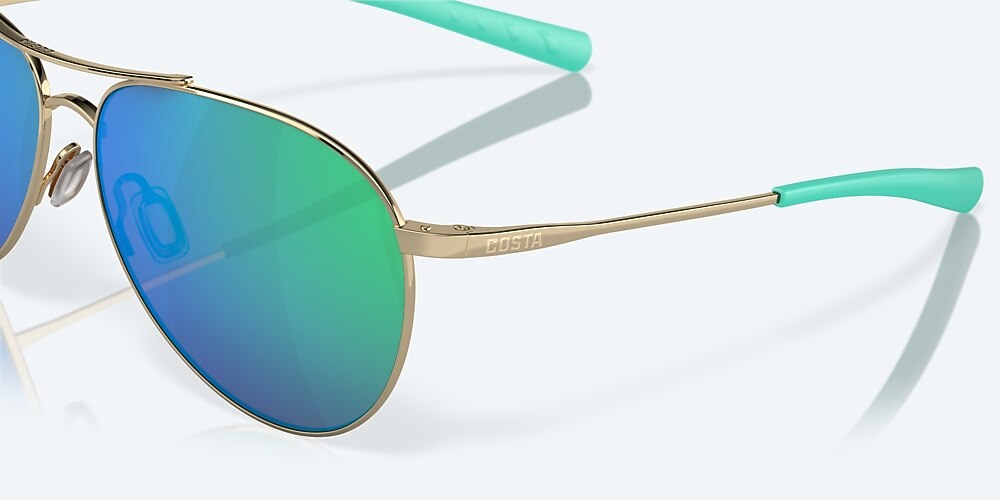 Costa Del Mar Piper - Shiny Gold - Green Mirror Polarized Polycarbonate (580P)