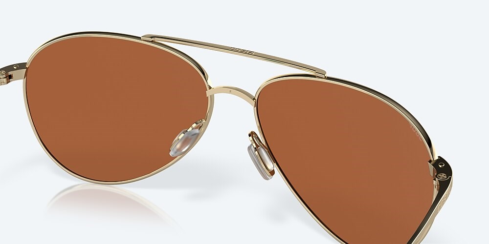 Costa Del Mar Piper - Shiny Gold - Green Mirror Polarized Polycarbonate (580P)