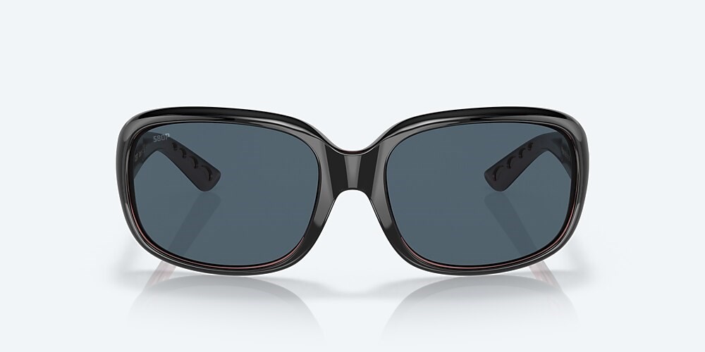 Costa Del Mar Gannet - Shiny Black/Hibiscus - Gray Polarized Polycarbonate (580P)