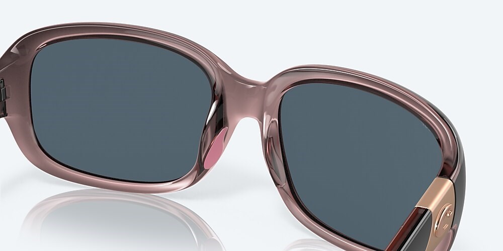 Costa Del Mar Gannet - Shiny Black/Hibiscus - Gray Polarized Polycarbonate (580P)