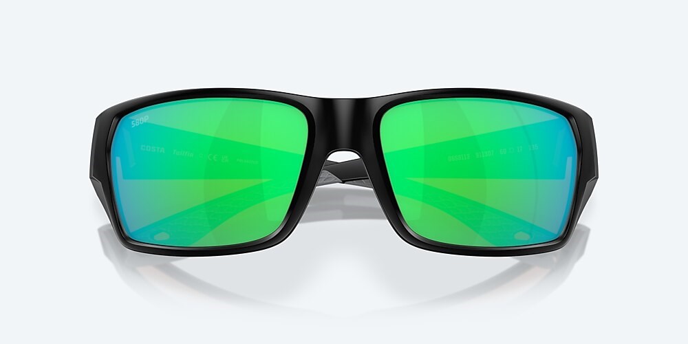Costa Del Mar Tailfin - Matte Black - Green Mirror Polarized Polycarbonate (580P)