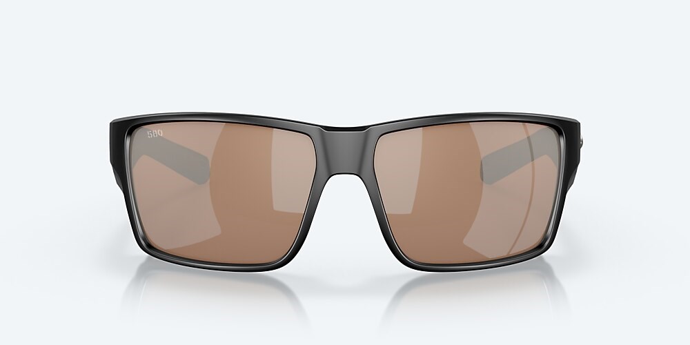 Costa Del Mar Reefton PRO - Matte Black - Copper Silver Mirror Polarized Glass (580G)