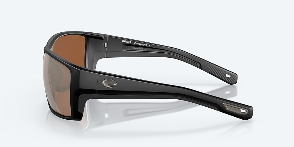 Costa Del Mar Reefton PRO - Matte Black - Copper Silver Mirror Polarized Glass (580G)