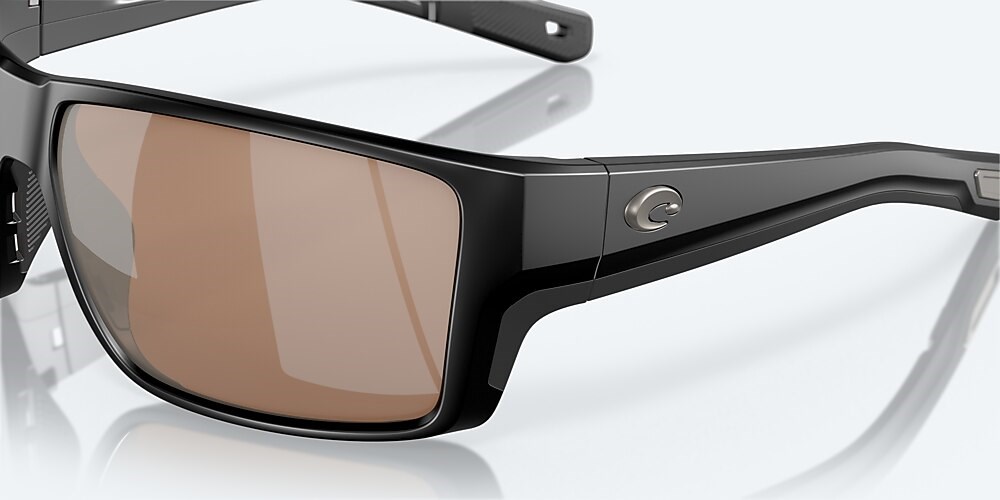 Costa Del Mar Reefton PRO - Matte Black - Copper Silver Mirror Polarized Glass (580G)