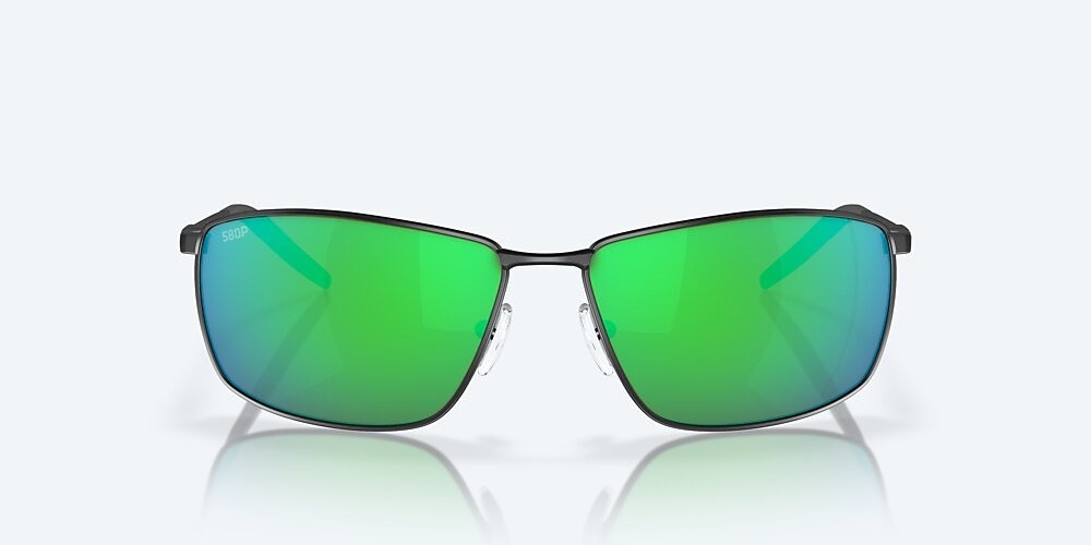 Costa Del Mar Turret - Matte Black - Green Mirror Polarized Polycarbonate (580P)