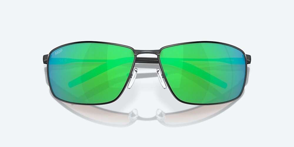 Costa Del Mar Turret - Matte Black - Green Mirror Polarized Polycarbonate (580P)