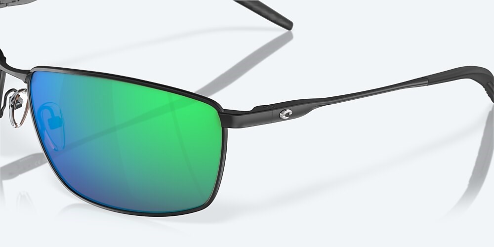 Costa Del Mar Turret - Matte Black - Green Mirror Polarized Polycarbonate (580P)