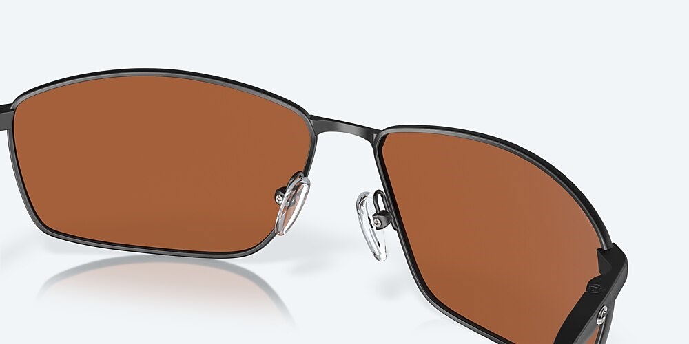 Costa Del Mar Turret - Matte Black - Green Mirror Polarized Polycarbonate (580P)