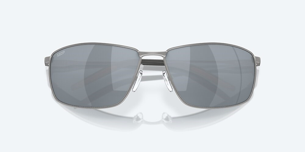 Costa Del Mar Turret - Matte Silver - Gray Silver Mirror Polarized Polycarbonate (580P)