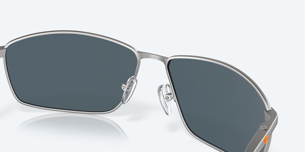 Costa Del Mar Turret - Matte Silver - Gray Silver Mirror Polarized Polycarbonate (580P)