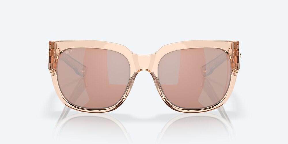 Costa Del Mar Waterwoman - Shiny Blonde Crystal - Copper Silver Mirror Polarized Polycarbonate (580P)